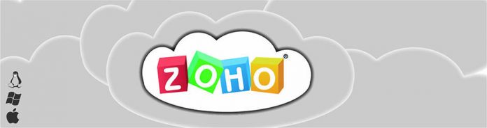 Logo de zoho en una nube dibujada