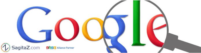 Logo de Google con lupa