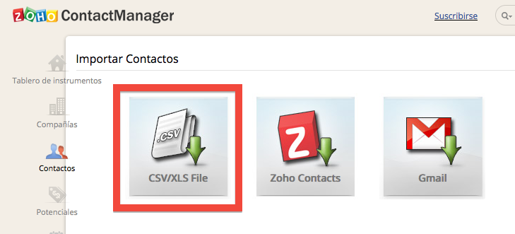 zoho-contactmanager-linkedin-importar-csv
