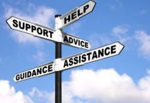 panel de señales help support advice assistance guidance