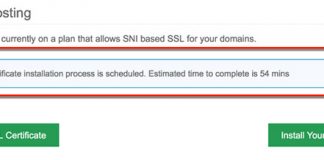 captura de pantalla de SSL hosting