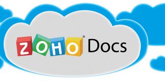 Logo de Zoho docs en una nube dibujada