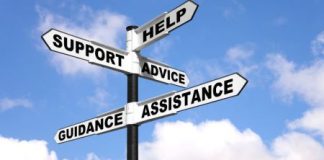 panel de señales help support advice assistance guidance